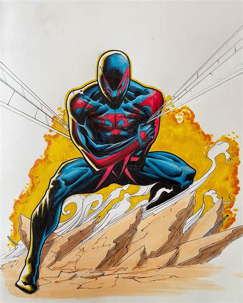 Spider-Man 2099 drawing by me : r/Marvel