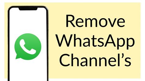 How To Remove Whatsapp Channels Option New Update Youtube