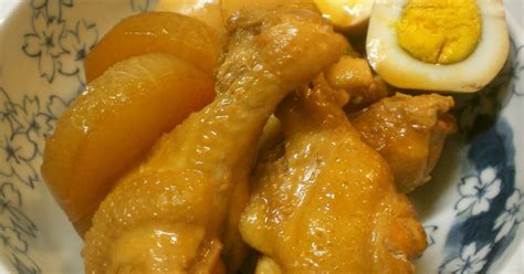 Simple Simmered Chicken Drumsticks Daikon Radish And Eggs Recipe By