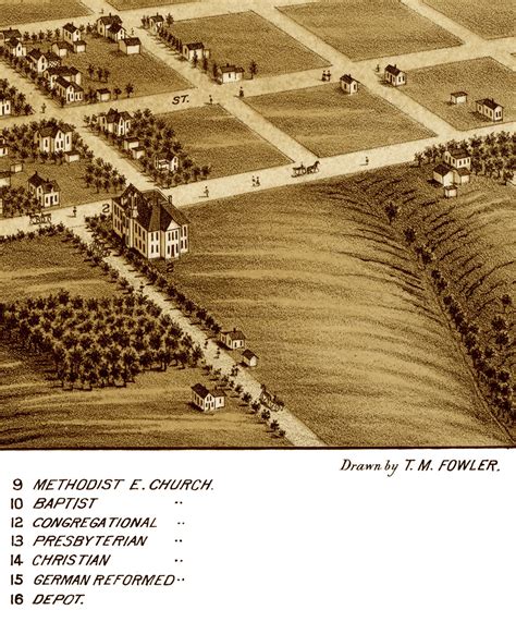 Hiawatha, KS in 1879 - Bird's Eye View Map, Aerial Map, Panorama ...