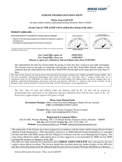 Fillable Online Application Form Gold Etf Nfocdr Mirae Asset Fax