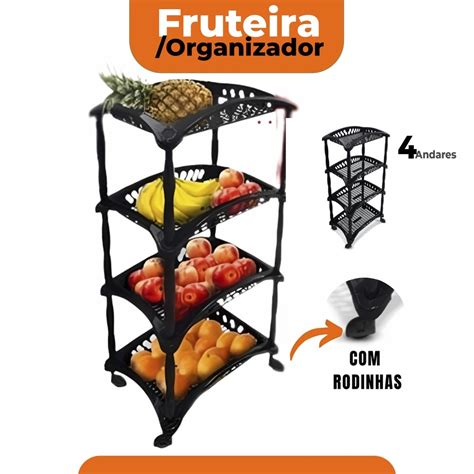 Fruteira Organizador Vertical Rodinhas Andares Shopee Brasil