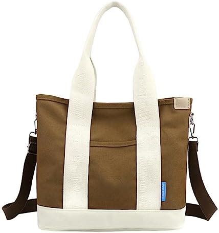 Yilcer Tote Bag For Women Canvas Tote Bag With Muiti Pocket And