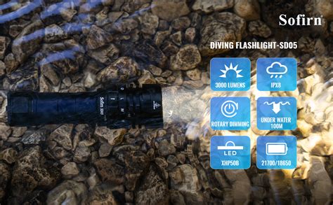 Sofirn Powerful Lm Diving Flashlight Sd Underwater Meters