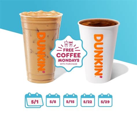 Dunkin Donuts Rewards Members Get A Medium Iced Or Medium Hot Coffee