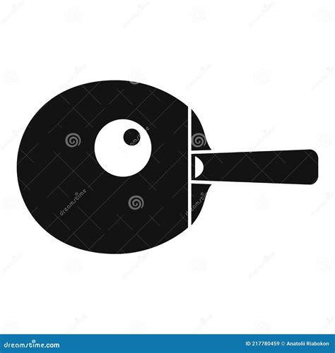 Ping Pong Paddle Icon Simple Style Stock Vector Illustration Of