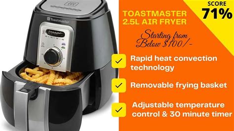 Toastmaster Air Fryer 2.5L Reviews from EXPERTS - JoyfulFryer