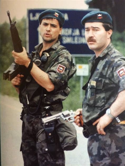 Slovenian Soldiers During Ten Day War In 1991 Bosnian War