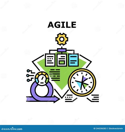 Agile Development Process Vector Illustration Stock Vector