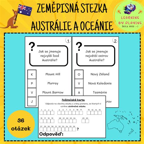 ZEMĚPISNÁ STEZKA AUSTRÁLIE Zeměpis UčiteléUčitelům cz