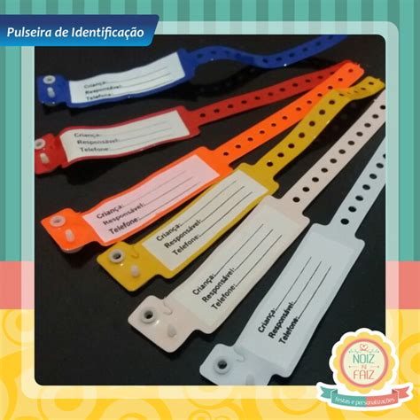 Pulseira De Identificacao Infantil Para Viagens E Passeios Elo7