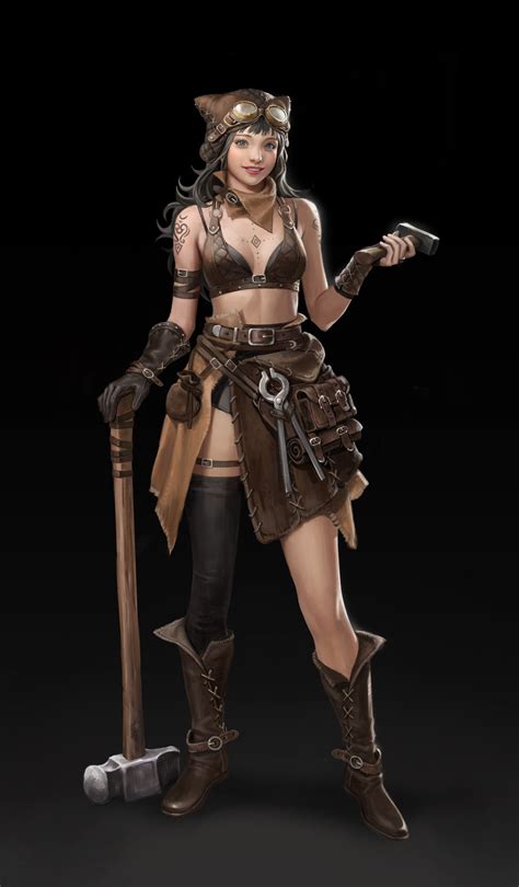 Blacksmith, Ou Kyoungseo | Game character design, Zbrush character ...