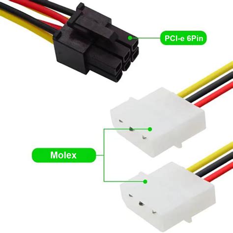 Cabo Energia Alimenta O X Molex Macho Para Pci E Pci Express Pinos