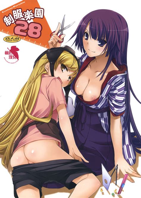 Rule Girls Ass Bakemonogatari Blonde Hair Breasts Female Large