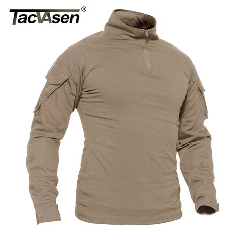 Tacvasen Camiseta Masculina Militar De Manga Longa Camiseta Camuflada