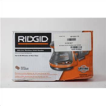 Ridgid V Random Orbit Sander R B Property Room