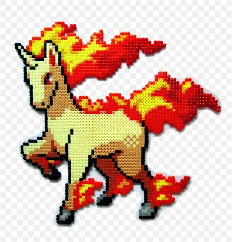 Perler Beads Rapidash Ponyta Pokémon PNG 800x858px Bead Art