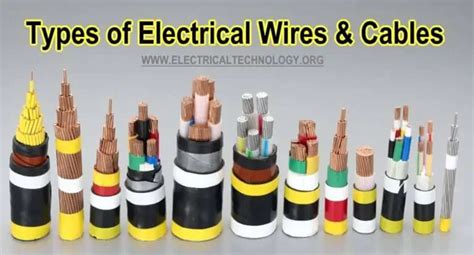 Types Of Electrical Wires And Cables Electrical Technology