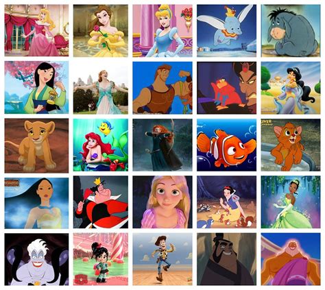 Disney Characters Collage