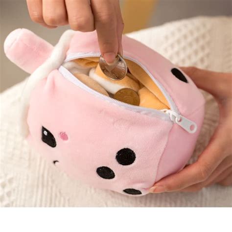 Two Sided Reversible Secret Pouch Boba Plushie Kawaiistreet