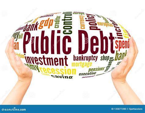 Public Debt Word Cloud Hand Sphere Concept Stock Photo Image Of