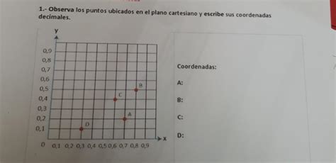 1 Observa Los Puntos Ubicados En El Plano Cartesiano Y Escribe Sus