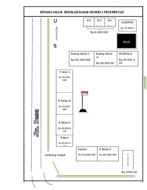 (DOC) DENAH LOKASI SEKOLAH DASAR NEGERI 1 TEGESWETAN