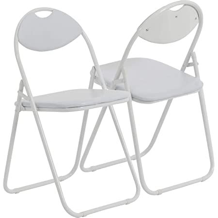 Chaise Pliante Rembourr E Pour Le Bureau Enti Rement Blanche Lot