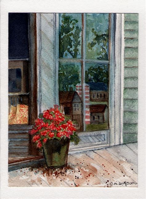 THROUGH THE WINDOW WATERCOLOR Watercolor Paintings Watercolor