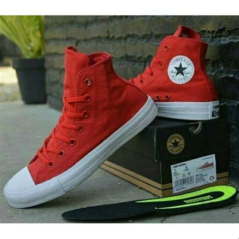 Jual Sepatu Converse All Star Chuck Taylor Lunarlon High Merah