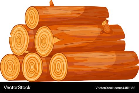 Firewood Pile Cartoon Royalty Free Vector Image