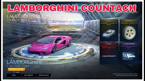 Rocket League Lamborghini Countach Bundle Rocket League Item Shop