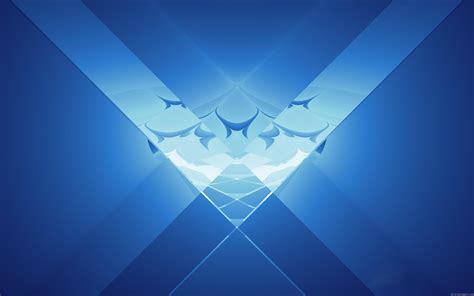 Blue geometric shapes wallpaper | 3d and abstract | Wallpaper Better