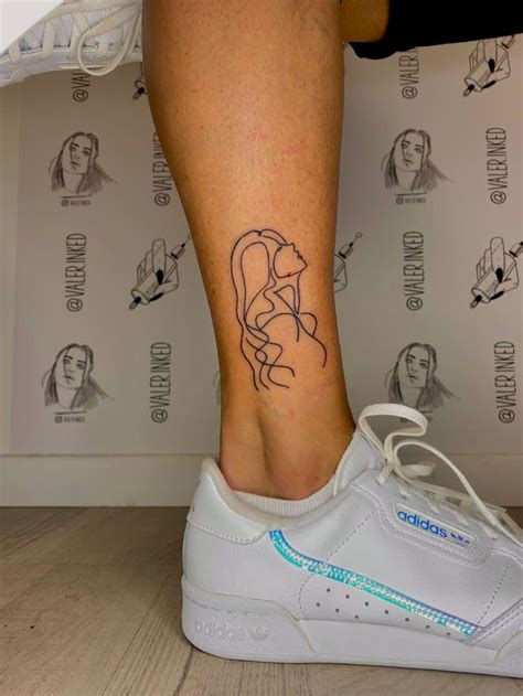 Leg tattoo outline