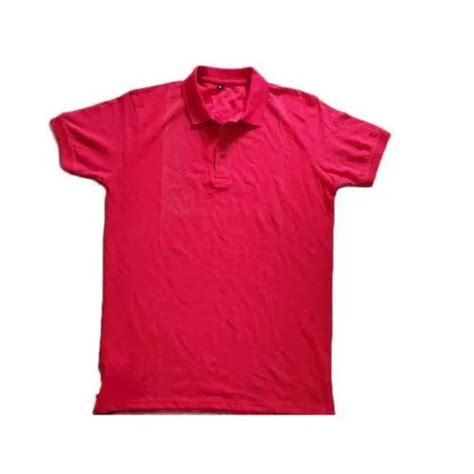 Polyester Polo Neck Mens Dark Pink Plain T Shirt At Rs 300 In Guwahati Id 21451692733