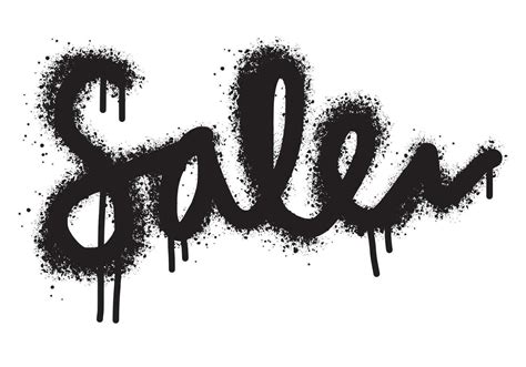 Graffiti Sale Text Sprayed In Black Over White 25684301 Vector Art At