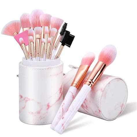 Pinselset Make Up Pinsel Set Start Makers St Ck Rosa Marmor Make Up