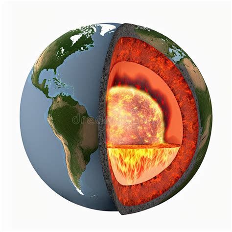 Cross-section of Earth Subsurface Layers Stock Illustration ...