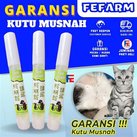 Jual Tetes Kutu Kucing Pembasmi Penghilang Kutu Anti Parasit Flea Drops