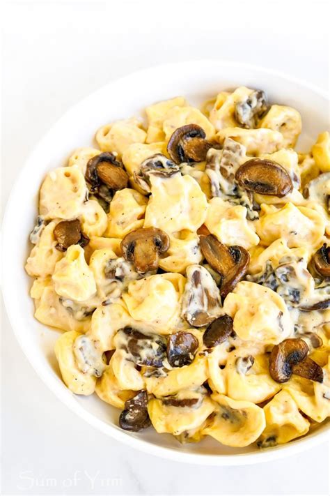 Creamy Mushroom Tortellini Sum Of Yum