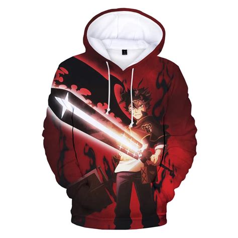 Anime Black Clover Asta 3d Printed O Neck Sweatshirts Cosplay Hoodies