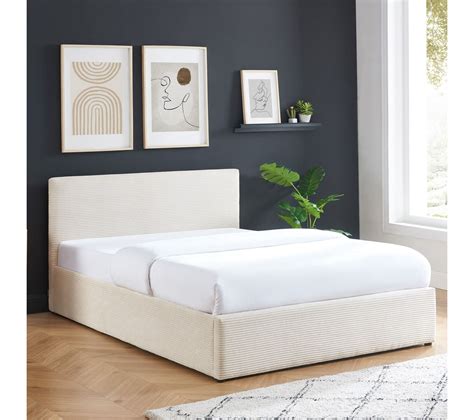 Lit Coffre X En Velours C Tel Beige Avec T Te De Lit Et Sommier