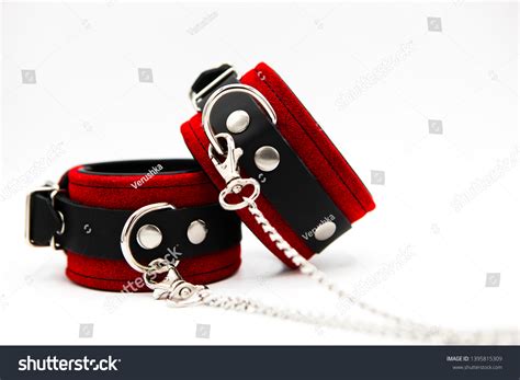Sex Toys Red Leather Handcuffs Isolated Stock Photo 1395815309 Shutterstock