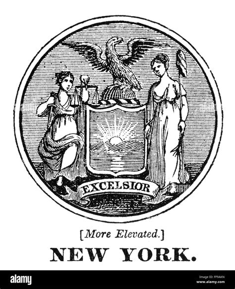 NEW YORK STATE SEAL. /nThe seal of New York, one of the original ...