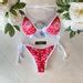 Red Paisley String Bikini Pads Included Cheeky Or Regular Etsy