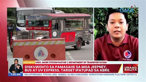 Diskuwento Sa Pamasahe Sa Mga Jeepney Bus At Uv Express Target