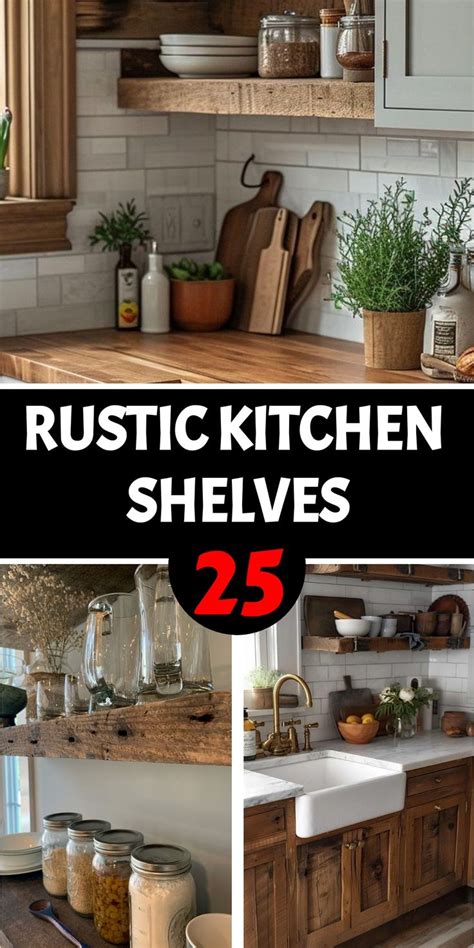 modern farmhouse style decor top  rustic kitchen shelves