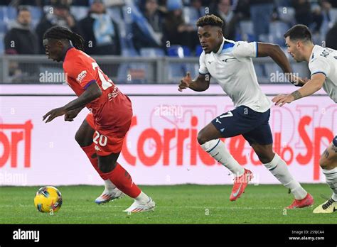 Moise Kean Of Fiorentina Fisayo Dele Bashiru Of SS Lazio During The