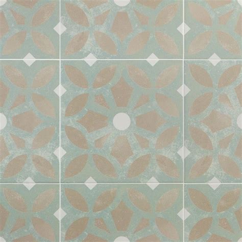 Bella Louvre 9x9 Porcelain Tile Green Backsplash Wall And Floor