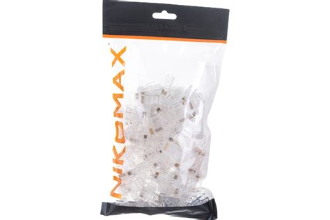 Коннектор NIKOMAX RJ45/8P8C под витую пару, 100шт NMC-RJ88RZ06UD1-100 ...